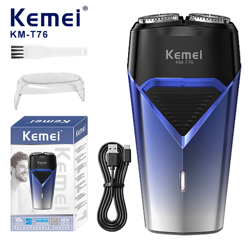 

Мини-триммер для бороды KEMEI KM-T76 с одним лезвием, беспроводной, перезаряжаемый, электрический, для лица и тела, удобная бритва для мужчин.