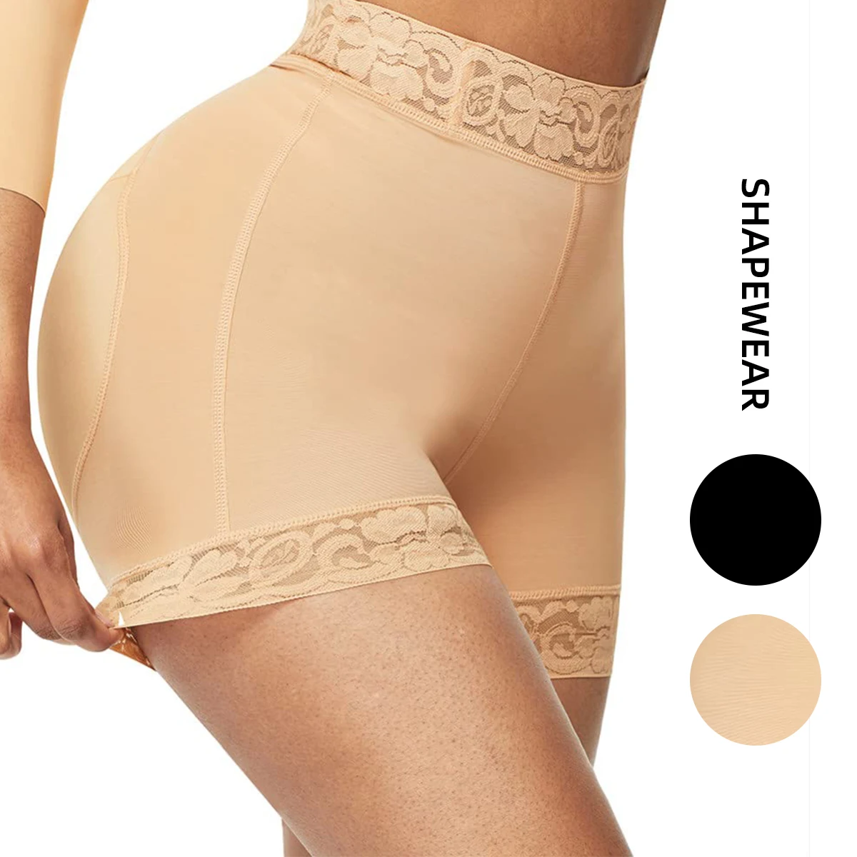 Lace High-waisted Shapewear And Tucks In Butt Lifter Post-natal Briefs  Lift The  Hips  Control Panties In Your Belly And Shaper