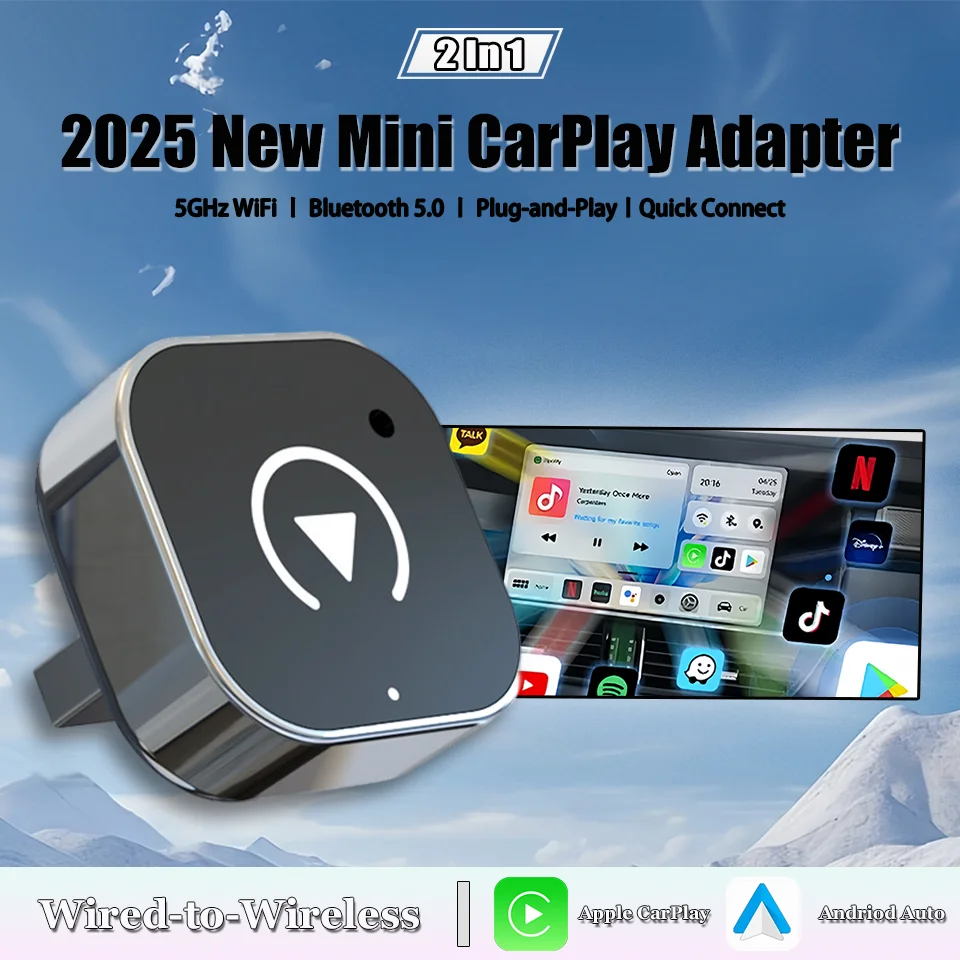 

New Mini CarPlay ai Box 5G WiFi Plug&Play Auto-Connect Wired to Wireless Carplay & Android Auto Adapter Dongle for Mercedes-Benz