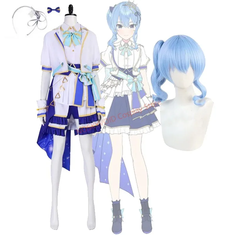 2025 hololive hosimati suisei cosplay anime vtuber ídolo traje youtuber suisui peruca festa de halloween traje de palco