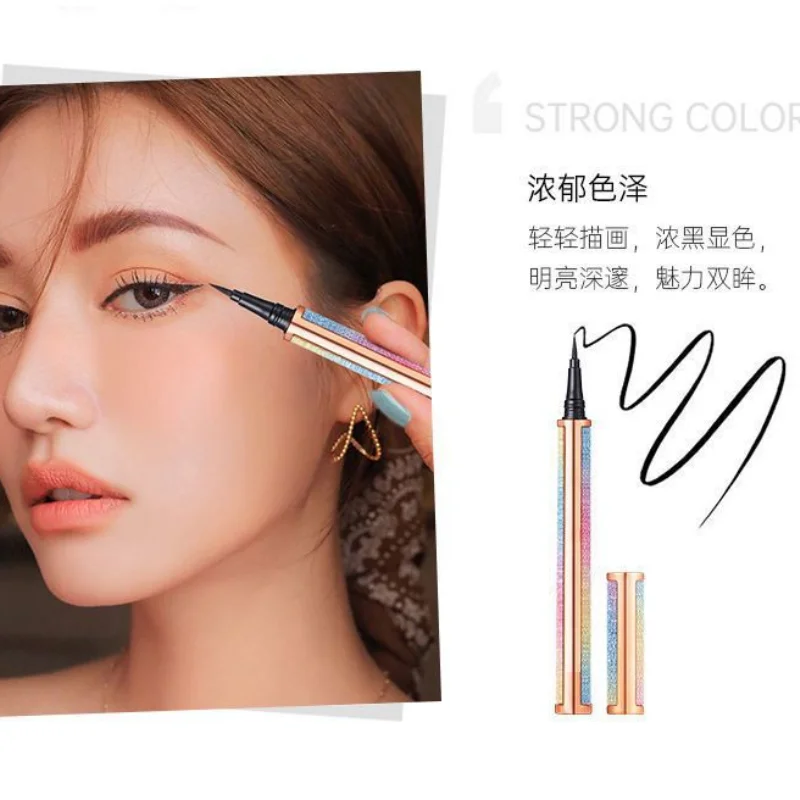 Trucco New Star Eyeliner anti-sbavature duraturo colore impermeabile principianti principianti cosmetici per il trucco Eyeliner a testa estremamente Fine