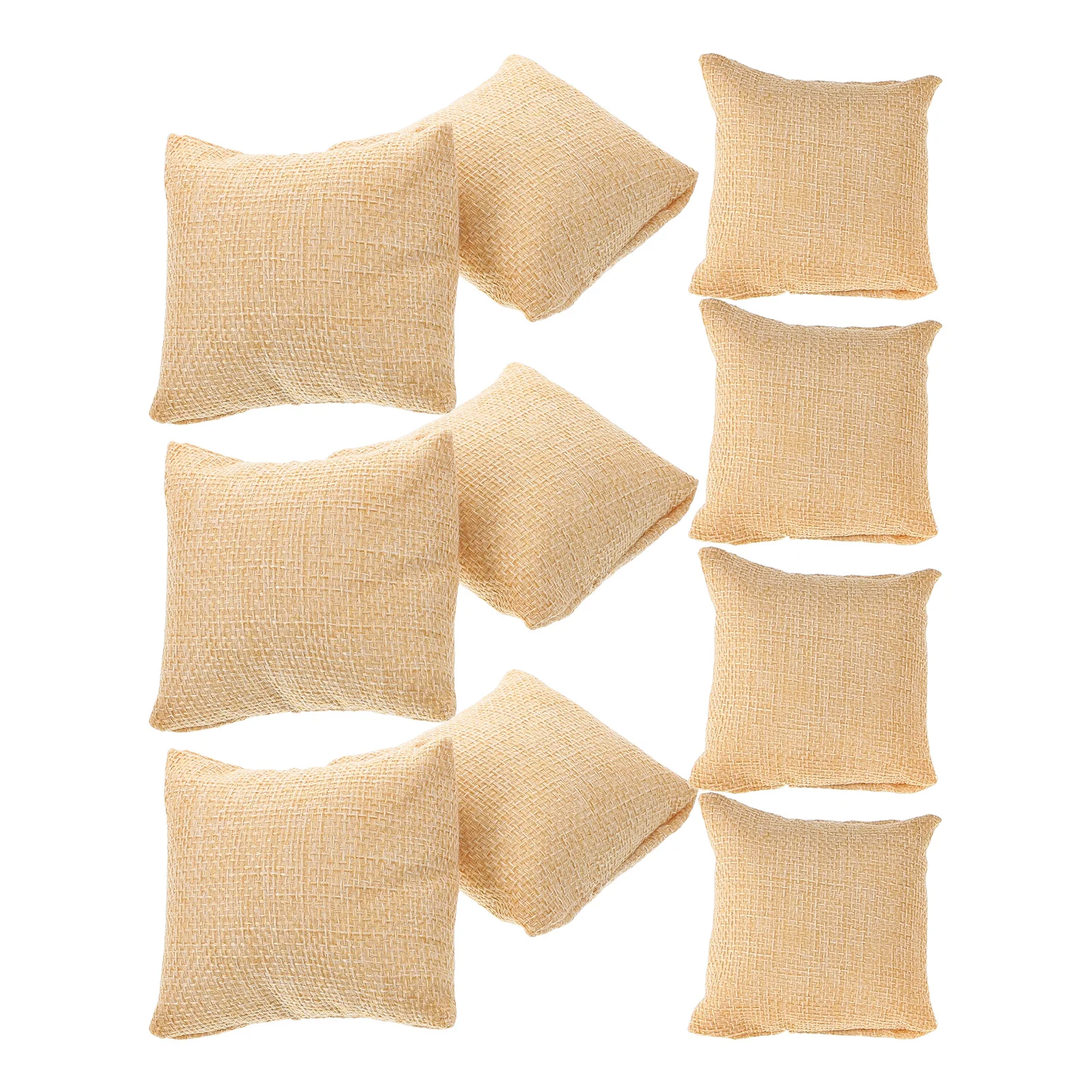 

10Pcs Small Watch Display Pillows Linen Cushions Soft Jewelry Bracelets Bangle Holder Retail Display Organizer Insert Stand