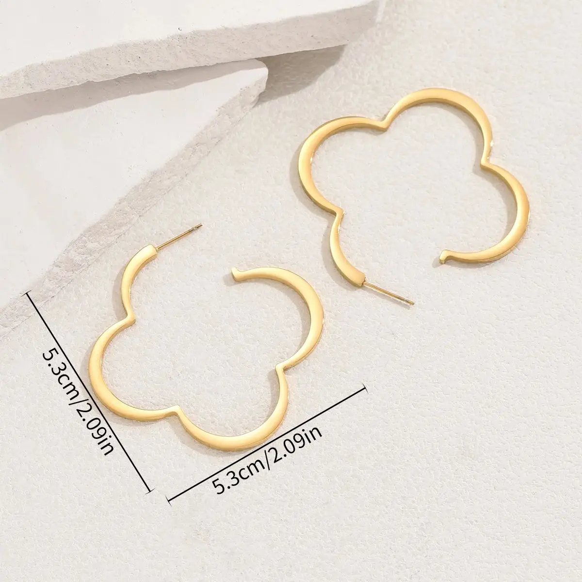 Temperament Blume Umriss Ohrringe Gold Farbe Chic Süße Metall Ohrringe Mode Trendy Heißer frauen Schmuck Mädchen Geschenk