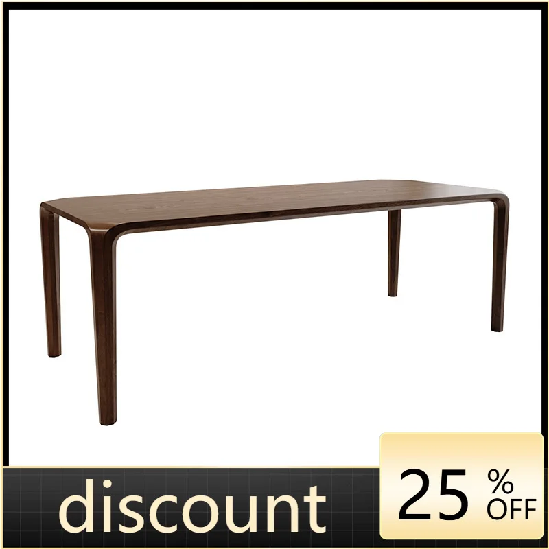 LMM rectangular light luxury simple modern home all solid wood dining table log desk furniture