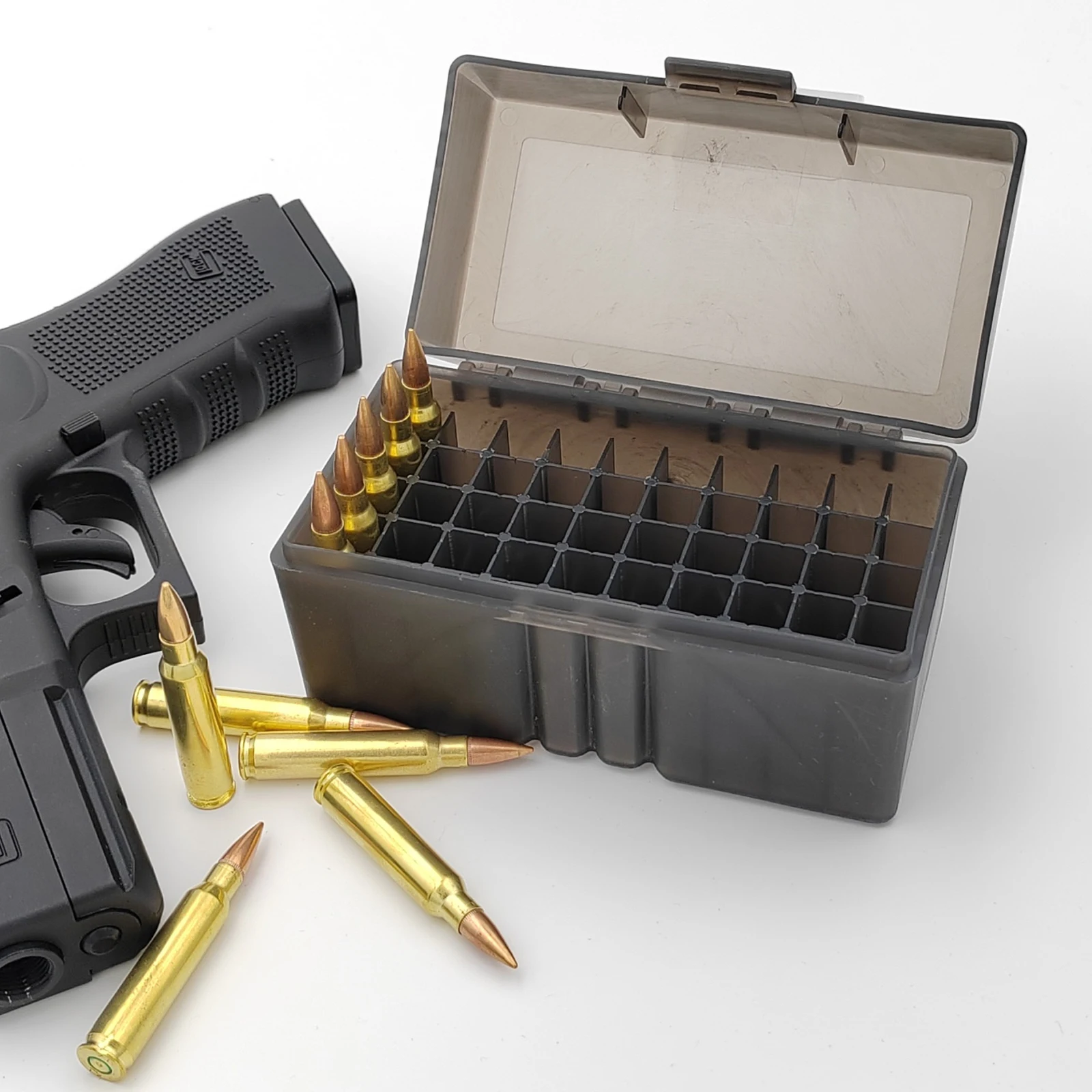 Tactical Ammo Box Flip-Top Rifle Ammo Box for 5.56x45/.17/.222/.223 Rug Caliber 50 Rounds Ammo Carrying Box Hunting Accessories - Image 3