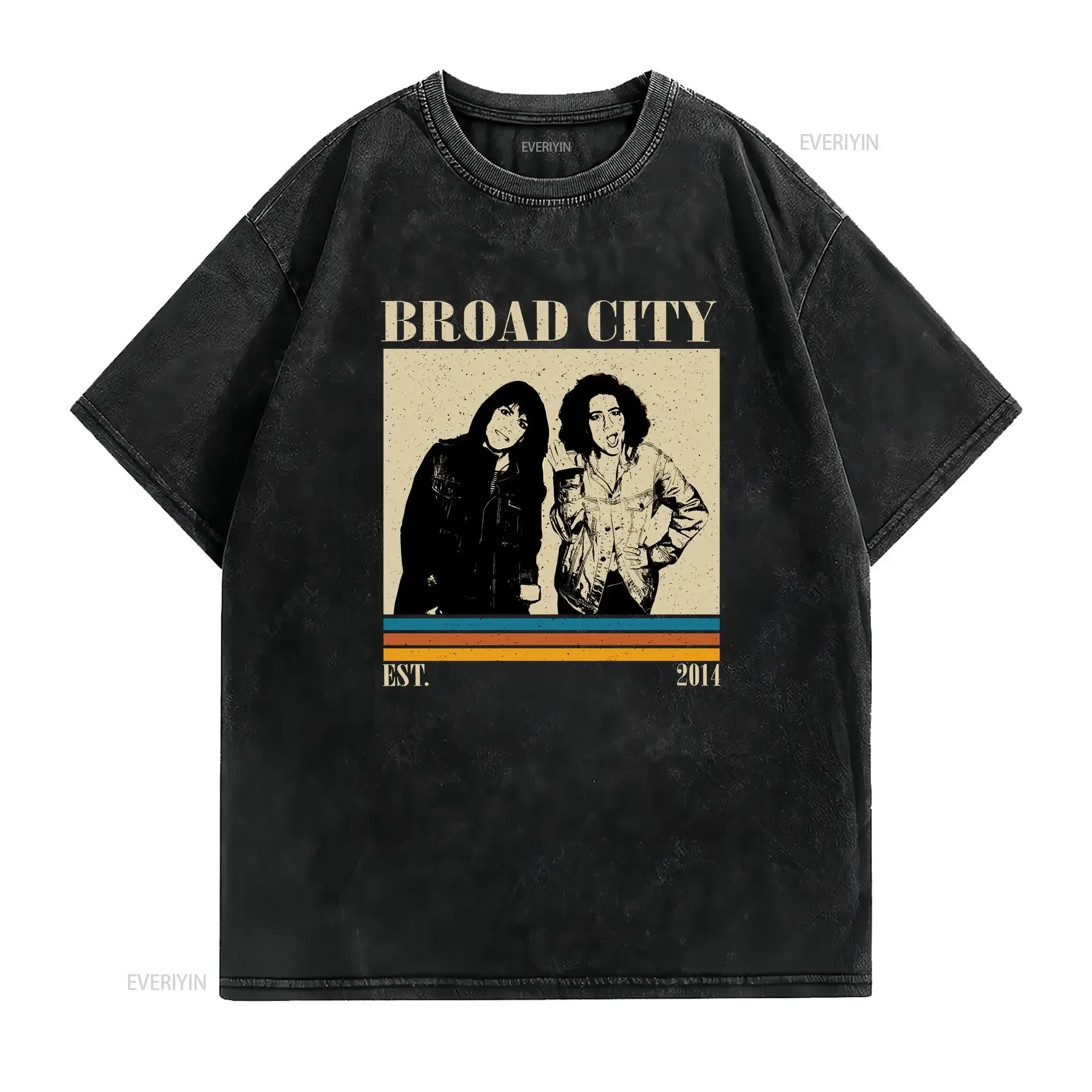 Broad City Tv Series T Shirt Vintage Retro Classic Movie s for him vintage Washed Stylish fashion homme Comfortable Soft