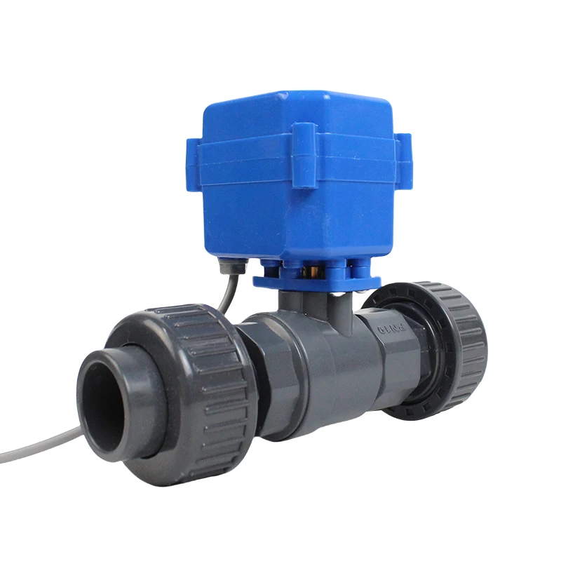 Original Mini Plastic Two-way AC220V Electric Ball Valve 1/2 Inch PVC for Garden Irrigation Customized