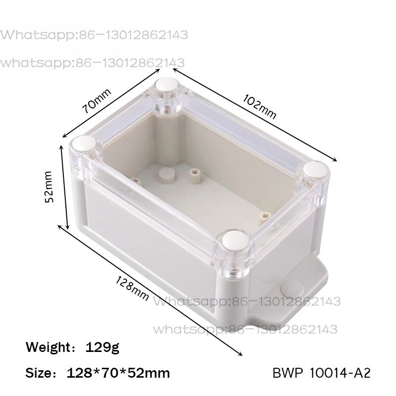 Plastic box shell ABS junction box with ears DIY shell IP68 plastic waterproof box BWP10014