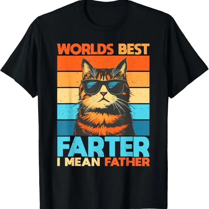 World'S Best Farter I Mean Father Cat Dad Fathers Day T Shirt