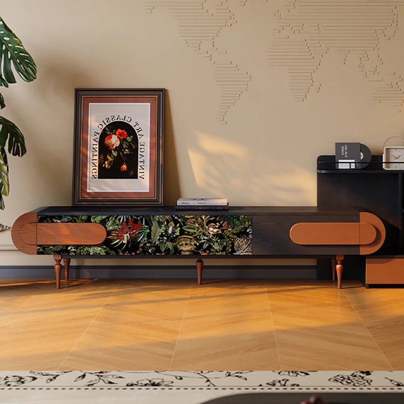 

French-style Vintage TV Cabinet and Storage Unit for The Living Room Simple Solid Wood TV Cabinet for The Living Room Table