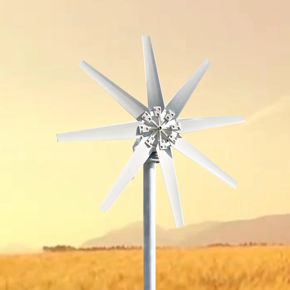 Small Horizontal Wind Generator 5000W Turbine MPPT Controller 12v 24V 48V 1KW 3KW 6000W Low Noise Medium Windmill Household