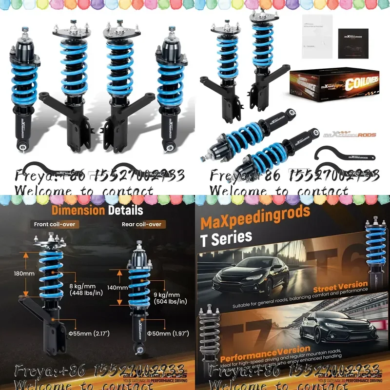24 Way Coilovers Shocks Struts Kit for CRV 2002 2003 2004 2005 2006 Daily Use Shocks