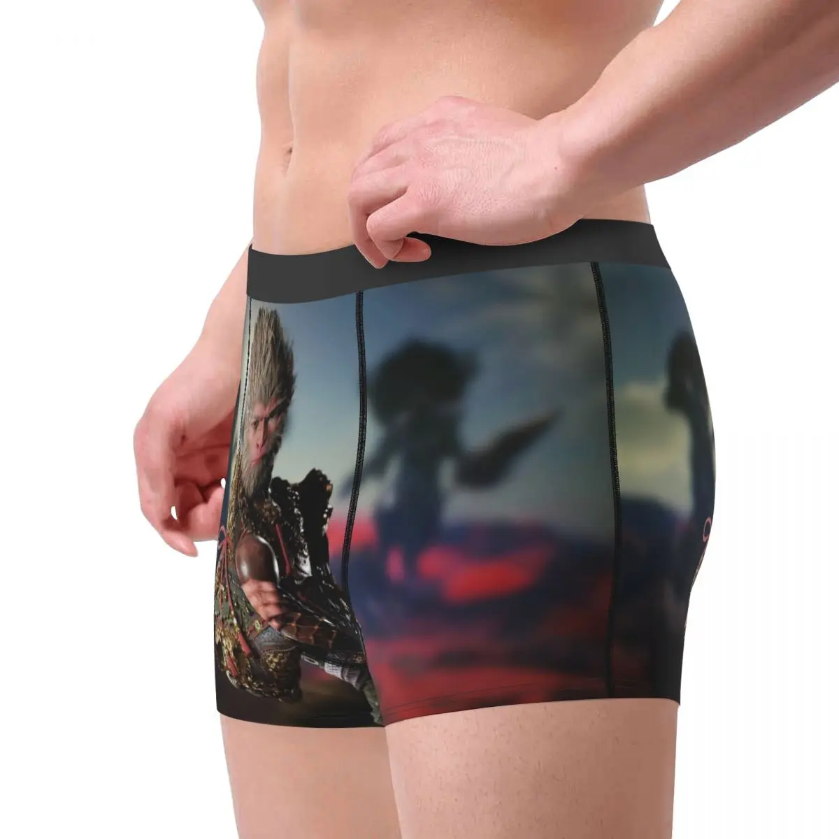 Custom Monkey King Wukong Myth And Folklore Underwear Male Printed Video Game Lover Boxer Briefs Shorts Panties Soft Underpants