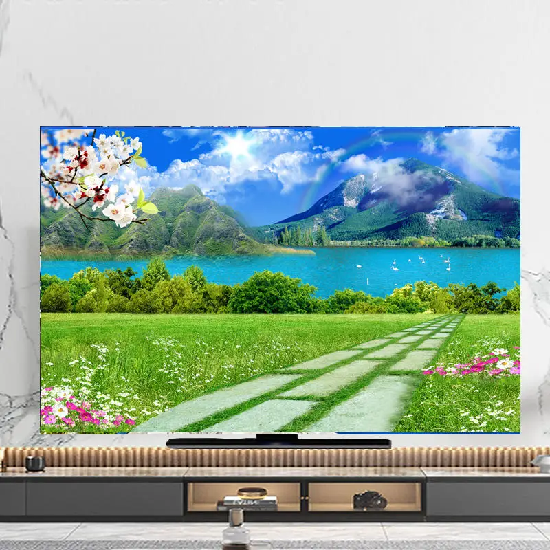 GoodTop TV Cover Dust Cover Cover Towel 43 Inch 55 Inch 50 Inch 65 Inch Hanging LCD Cover Multi-size Universal Decoration