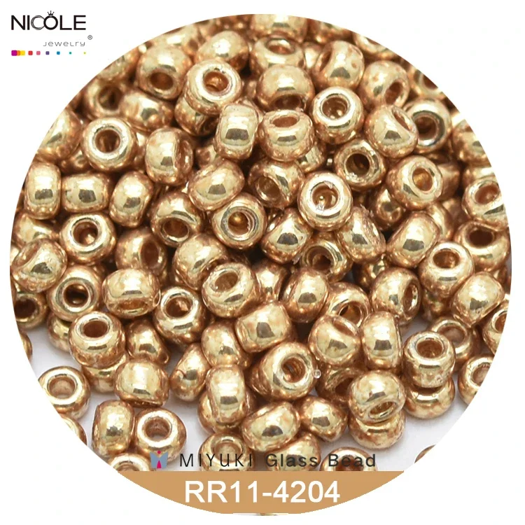 Miyuki Round Beads Metallic Luster Series 2mm 11/0  Japanese Seed Bead for Bracelet Necklace Earring Jewelry Making