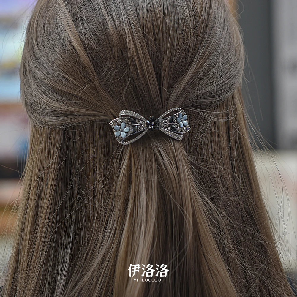 Women Headwear Girls Hairwear Small Size Rhinestone Hair Clip Fashion Hair Barrette Flower Hair Accessories For Women