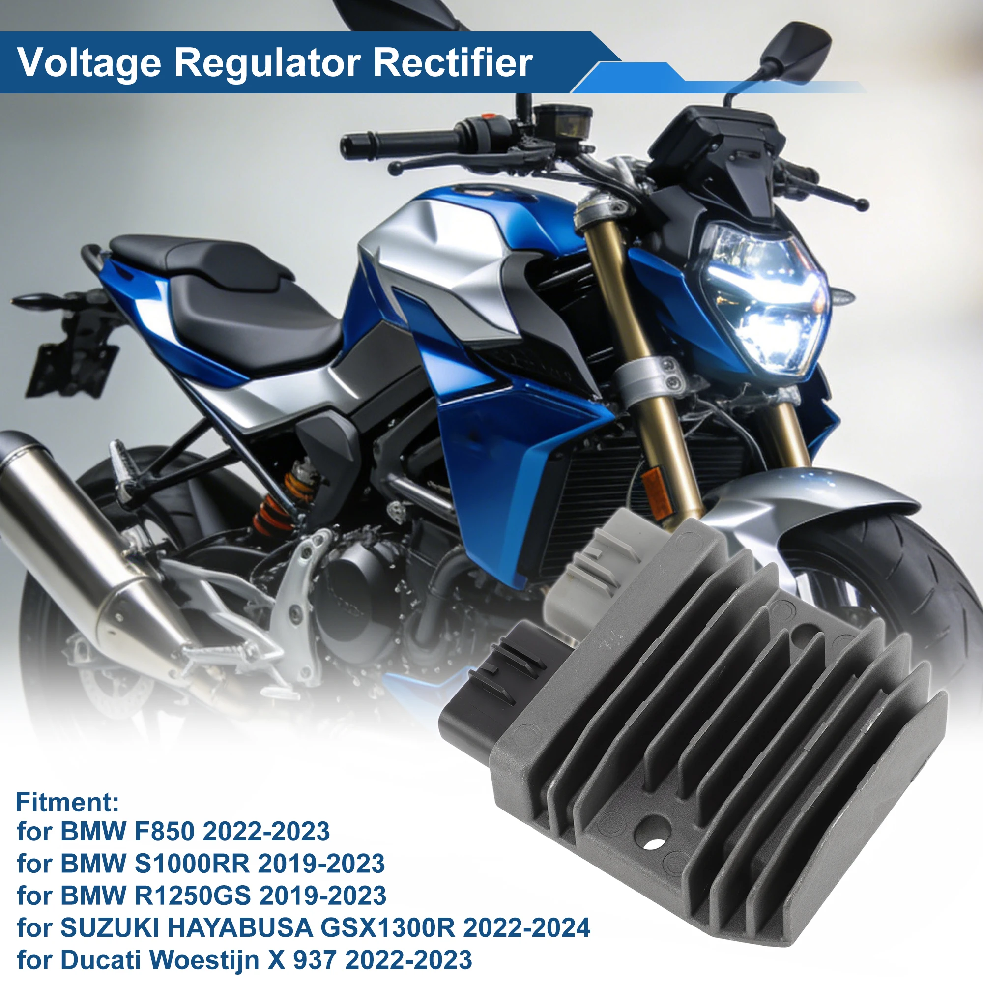 

Motoforti FH027AB Voltage Regulator Rectifier Replacement for BMW F850 2022-2023