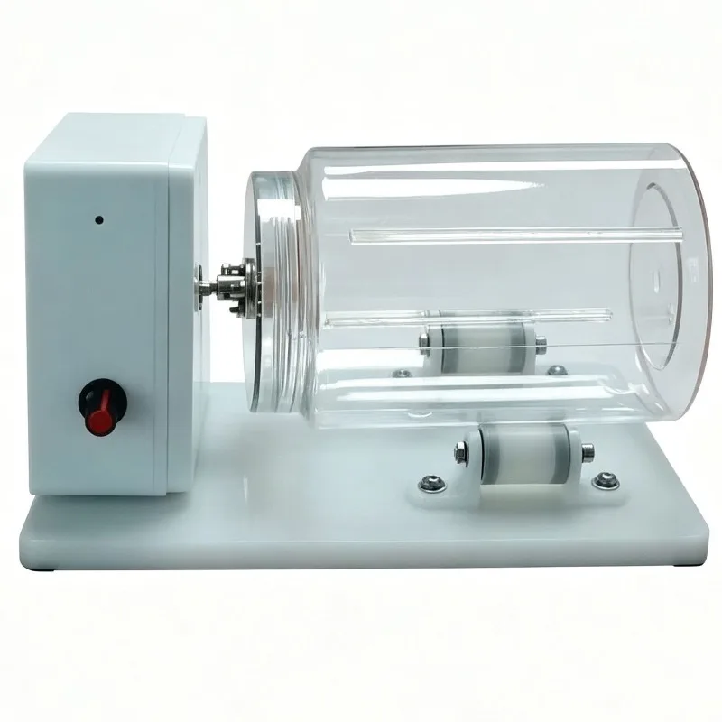 Mini Electric Roller Polisher, Variable Speed Desktop Rotary Tumbler, 12W Low Noise Polishing Machine for Small Parts, 100x150mm