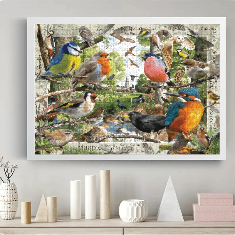 Colorful Garden Birds Collection Jigsaw Puzzle Adult Nature Theme Intellectual Game Home Leisure Educational Puzzle Toy