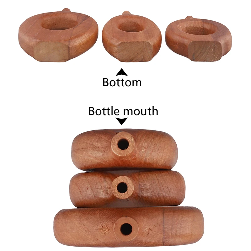 1/3 قطعة مزهرية خشبية صلبة على الطراز الشمالي حاوية زهور جافة غير منتظمة الحلي الحرف اليدوية الراقية ديكور غرفة الطاولة المنزلية