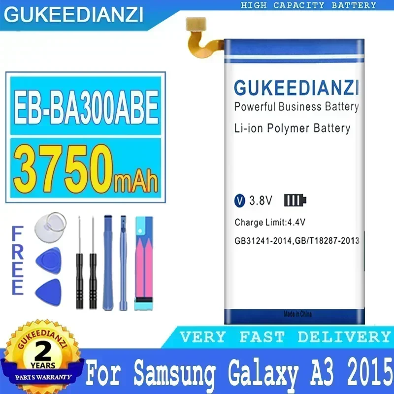 Battery EB-BA300ABE 3750mAh For Samsung Galaxy A3 2015, A300, A3000, A300X, A300H, A300F, A3009, A300FU, A300G, A300M, A300H