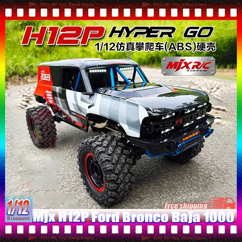 Nowość w magazynie Mjx 1:12 H12p Ford Bronco Baja 1000 zdalnie sterowany model pojazdu terenowego do wspinaczki, personalizowane zabawki dla dzieci, prezenty