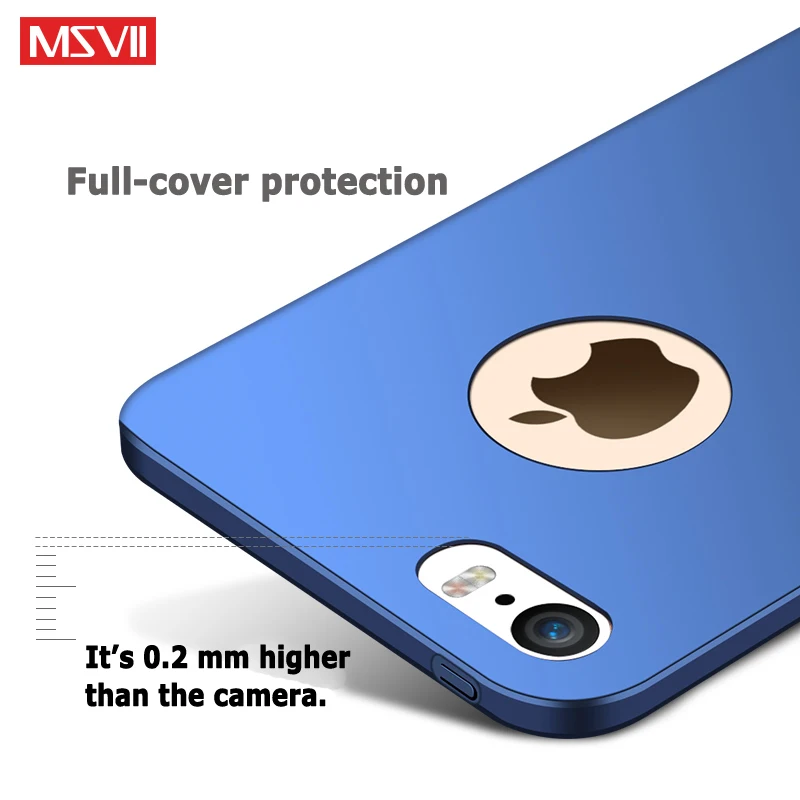 For iPhone5S Case MSVII Ultra Slim Frosted Hard PC Cover For Apple iPhone 5 5S 5SE SE 2 SE2 2020 iPhone5 iPhoneSE Phone Cases