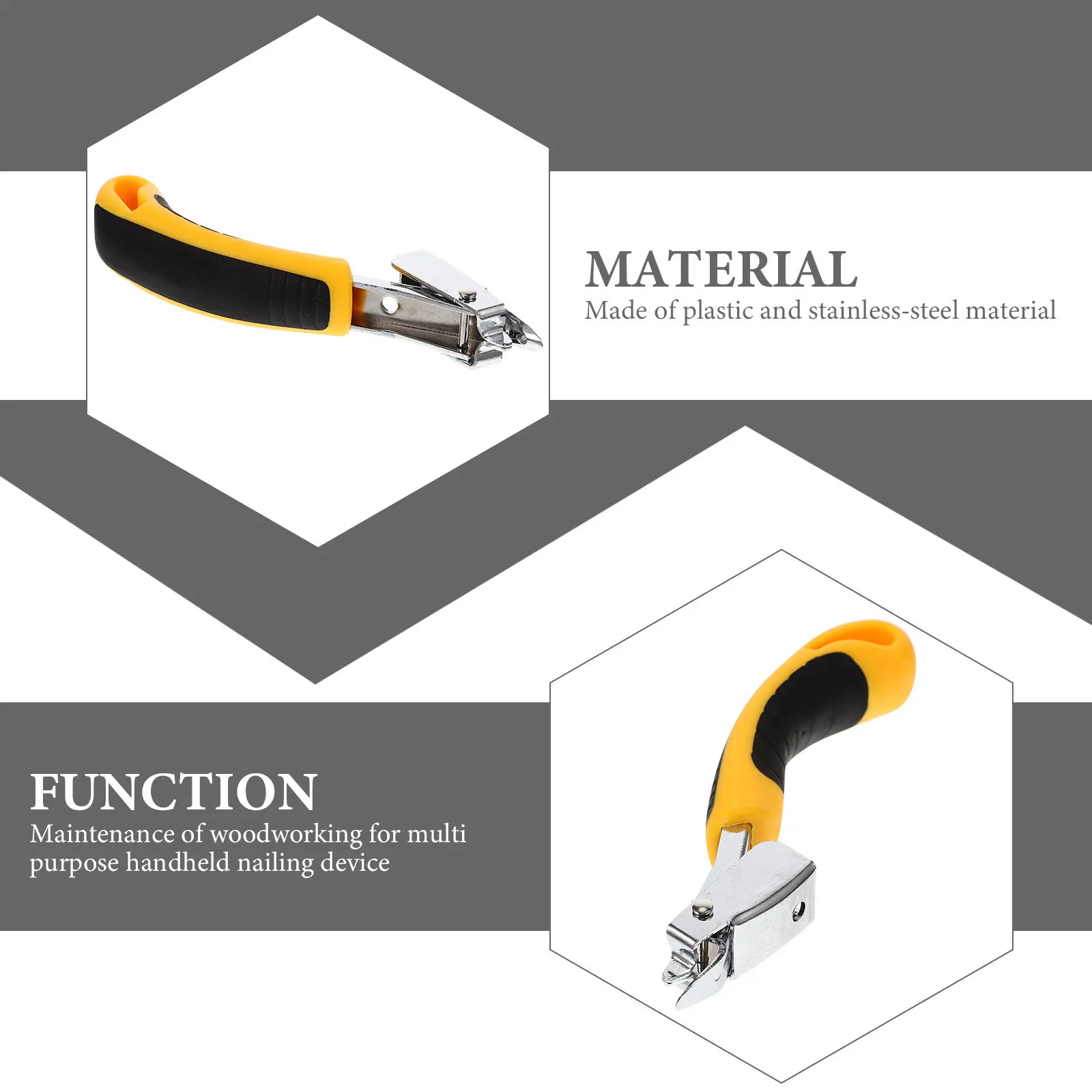 3pcs Handheld Staple Remover Nail Puller Ergonomic Stainless Steel Plastic Durable Tool For Office Industrial Repair Carpentry