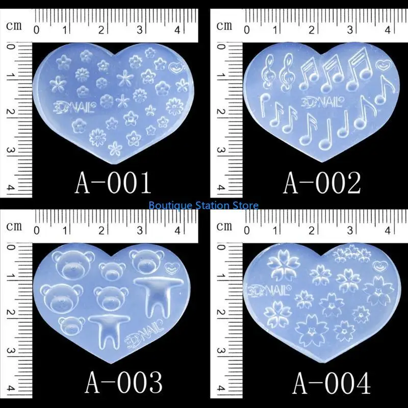 

Y55F 28 шт. силиконовые формы для дизайна ногтей, формы для литья из смолы для маникюра
