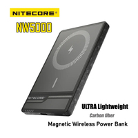 NITECORE NW5000 Magnetic Wireless Mobile Power Bank 5000mAh Mini Portable Battery Carbon Fiber QC3.0 QC2.0 20W Fast Charge