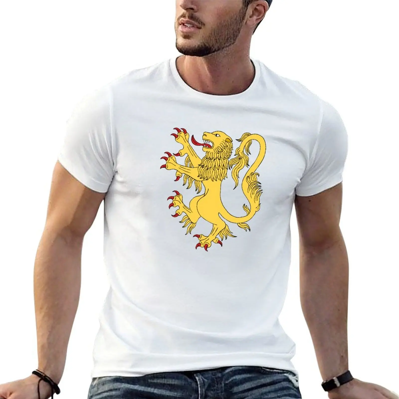 Lion Rampant T-Shirt man t shirt designer t shirts for man pack white t shirt man designer T-shirt