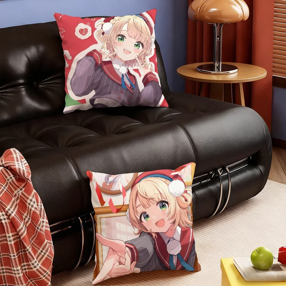 VTuber S-Shigure Ui cushion cover Soft Smooth Pillow Case Hidden Zipper Washable Decorative Couch Office Gift