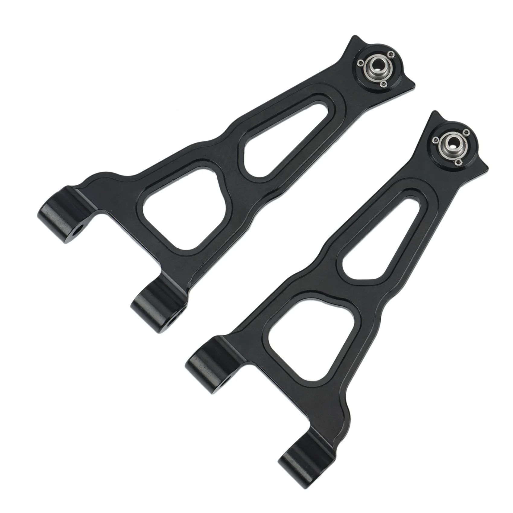 2 Stücke Metall Front Upper Suspension Arm für LOSI SUPER BAJA REY 1/6 Desert Truck RC Auto Upgrade Teile, Schwarz