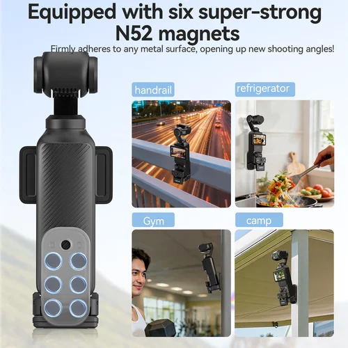 Imagen 2 del producto Ulanzi PK16 Pocket3 soporte magnético para DJI Osmo Pocket 3, soporte de marco adaptador de liberación rápida accesorios de Vlogging para viajes al aire libre