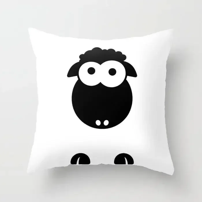 الكرتون الأغنام الخوخ وسادة غطاء الوسادة ديكور المنزل الموضة