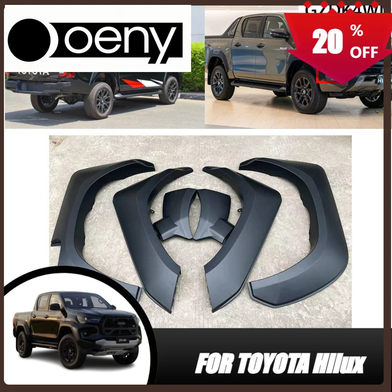 Подходит для Guardabarros delantero trasero para Toyota Hilux Rocco GR 2021 2022 2023 Автомобиль camioneta guardabarros guardabarros