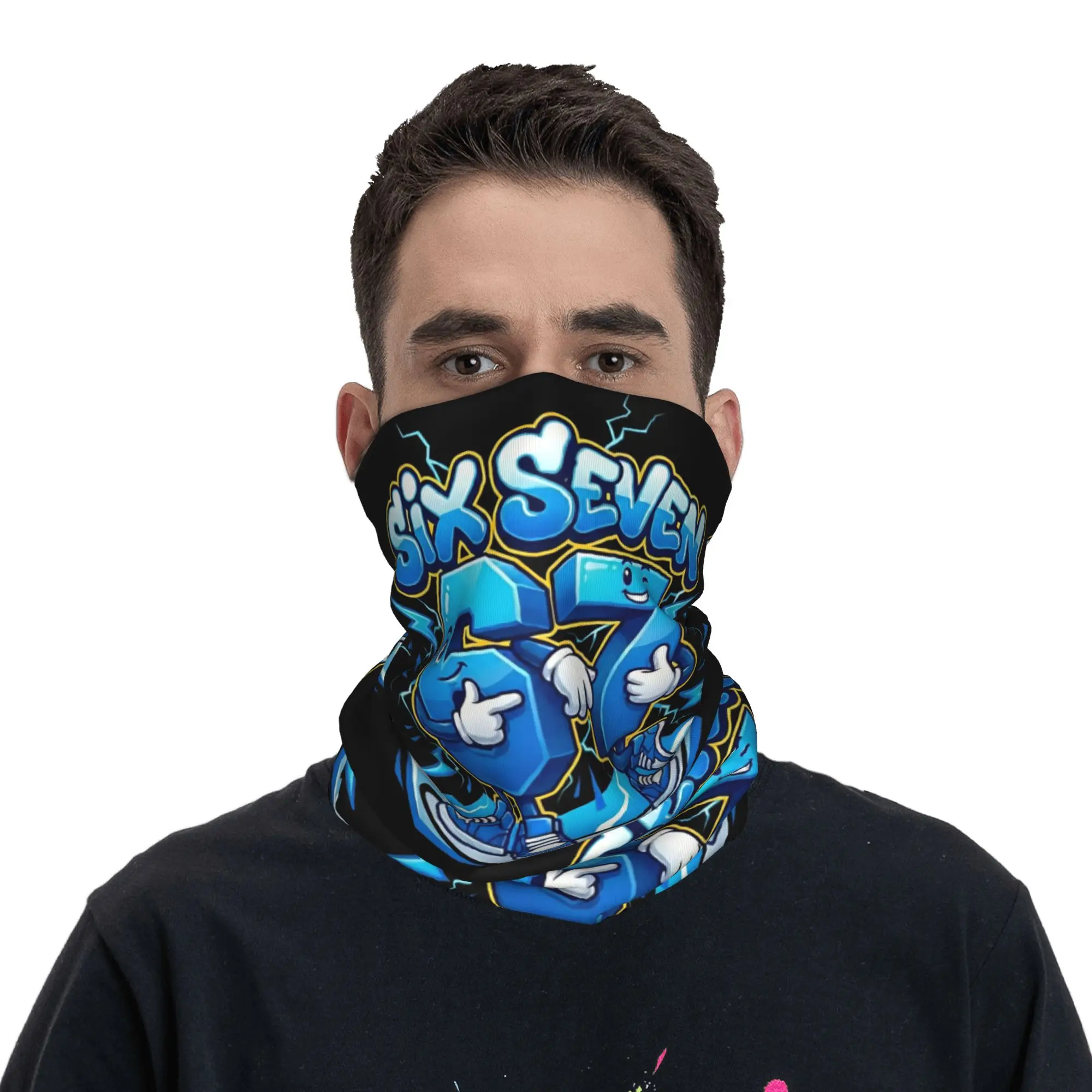 

Custom Six Seven 67 Bandana Winter Neck Warmer Women Windproof Wrap Face Scarf for Hiking Cartoon Gaiter Headband