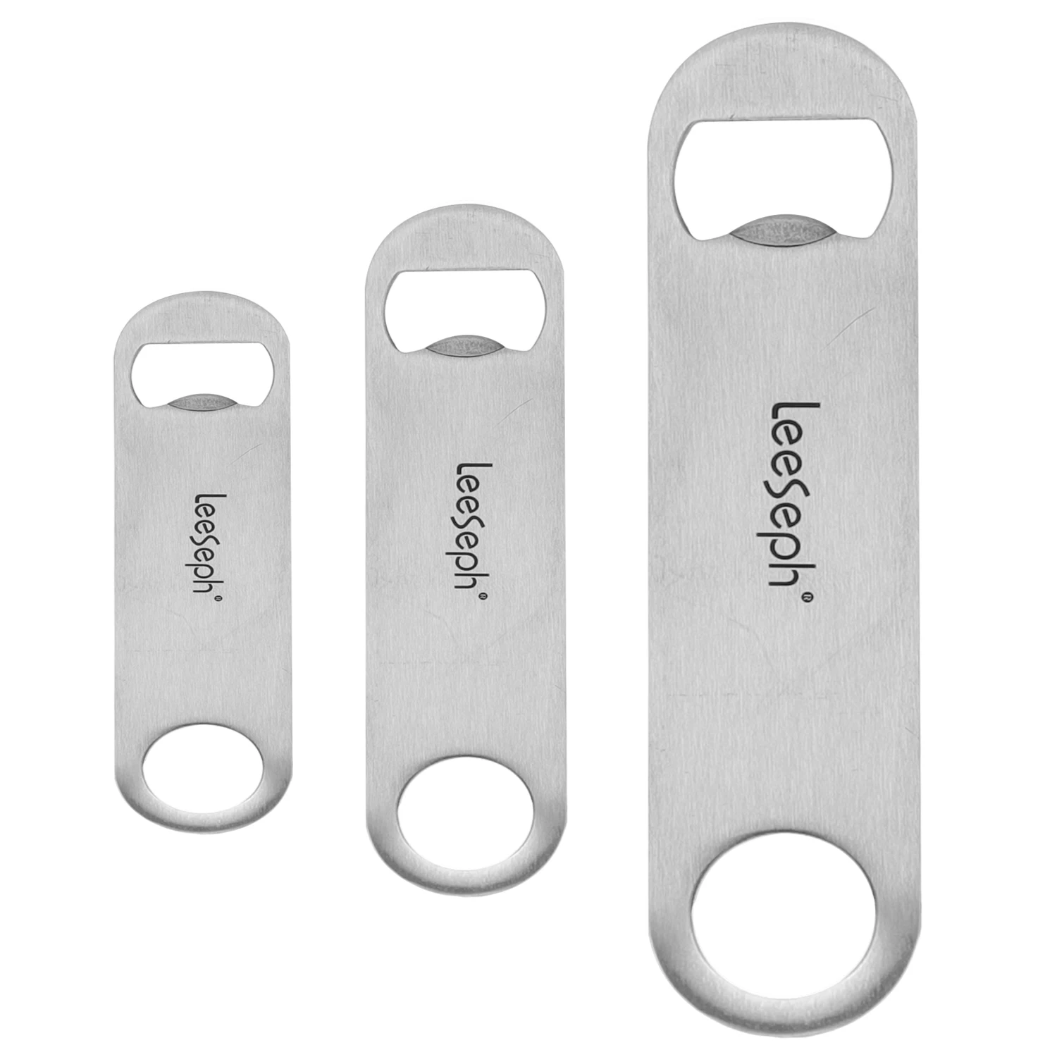 1PC Heavy Duty Stainless Steel Flat Bottle Opener, Thumb Hole for Firm Grip, Beer Bottle Opener for Kitchen, Bar or Restaurant