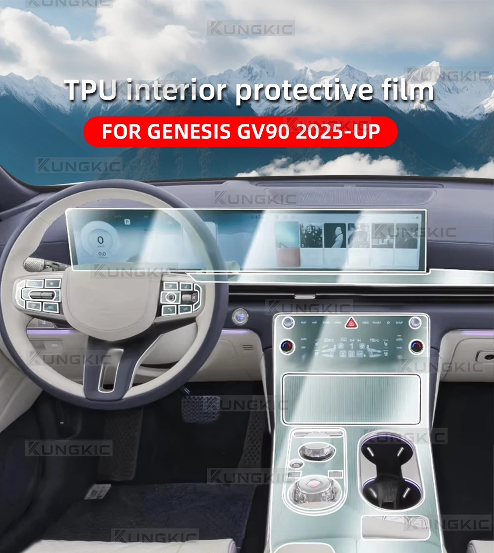 

Car Interior Protection Anti-Scratch Film For GENESIS GV80 2025 Instrument Center Control Navigation Screen Accessories Styling