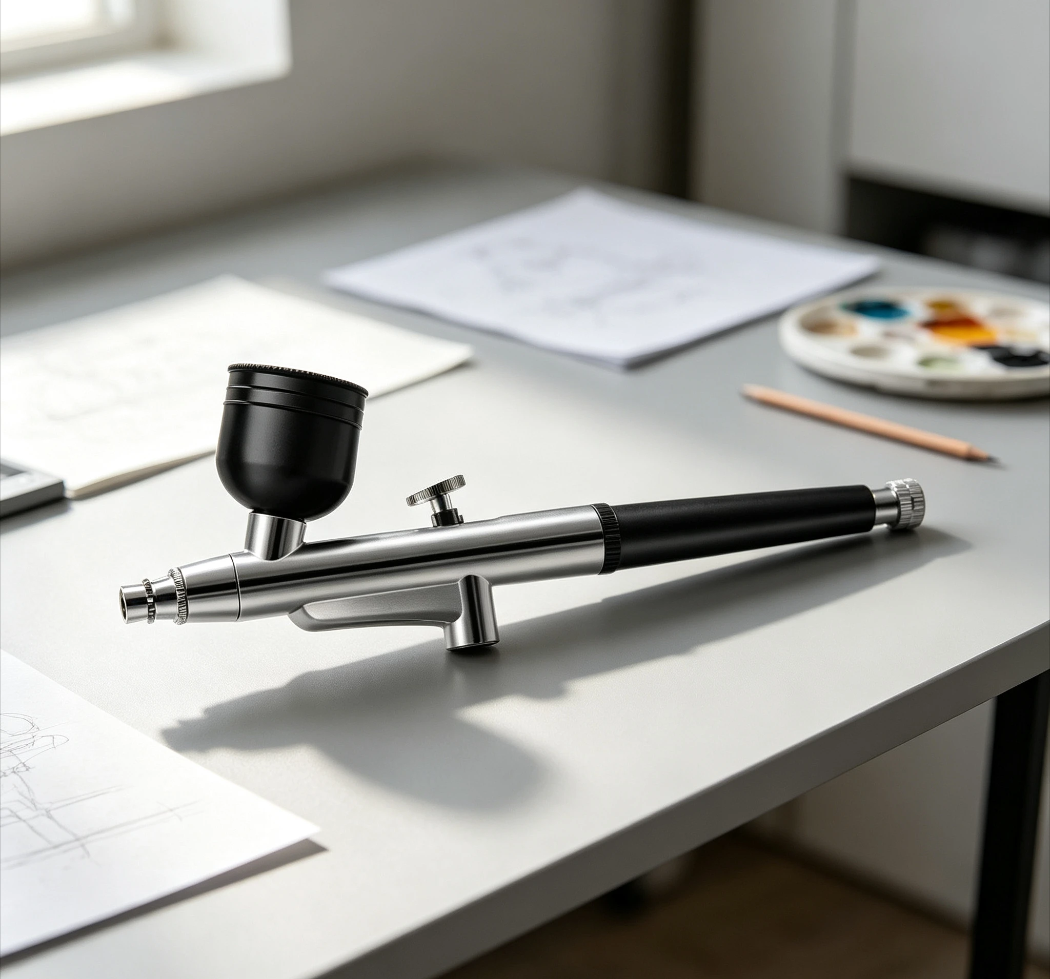 0.3mm Nozzle Single Action Portable Airbrush Pen for Cake Decorating Nail Art Car Painting and Model Inkjet