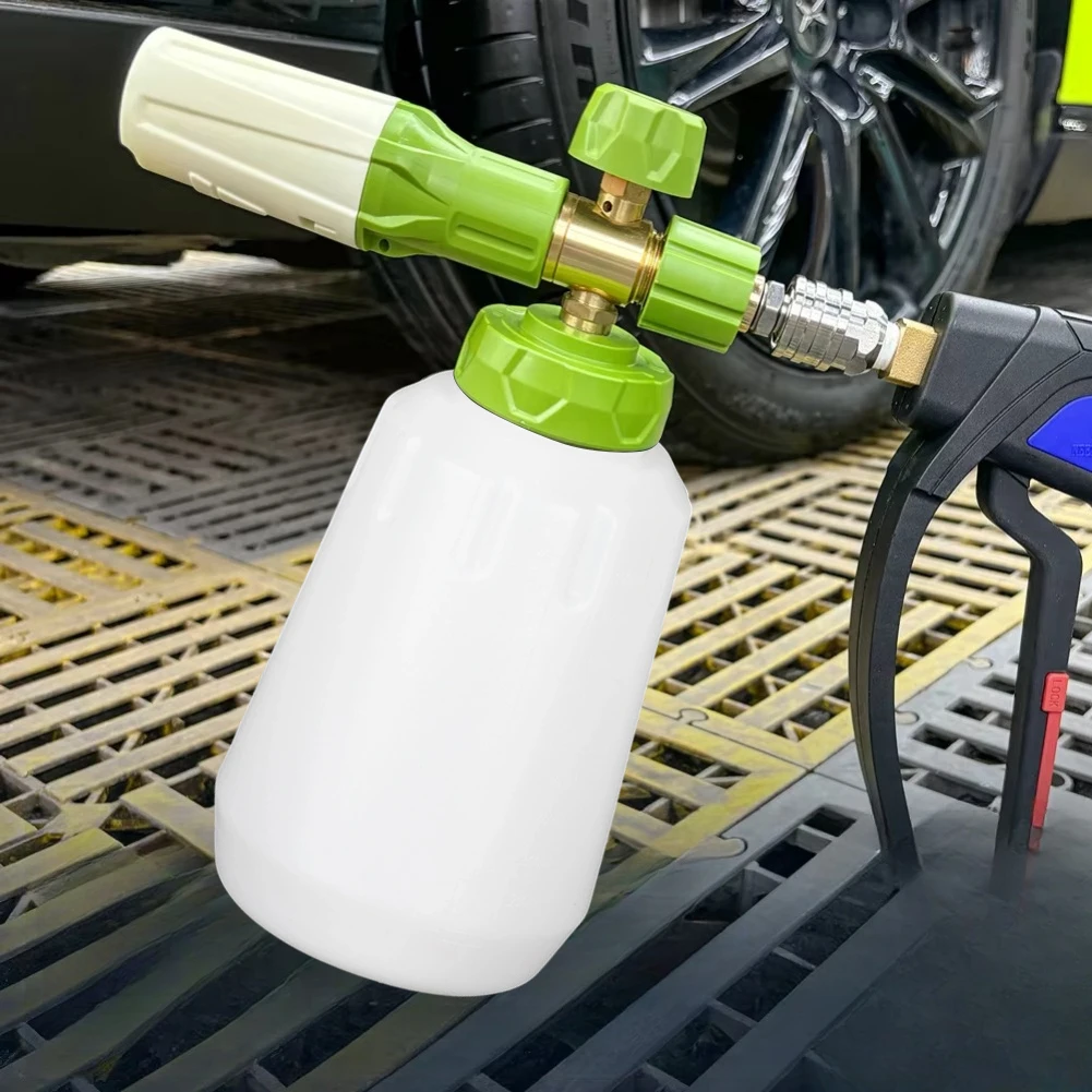33.8 Oz Wide Mouth Foam Bottle For Greenworks Pressure Washer, Acid Alkali Resistant 1L Soap Tank, Sturdy PE Car Wash Sprayer