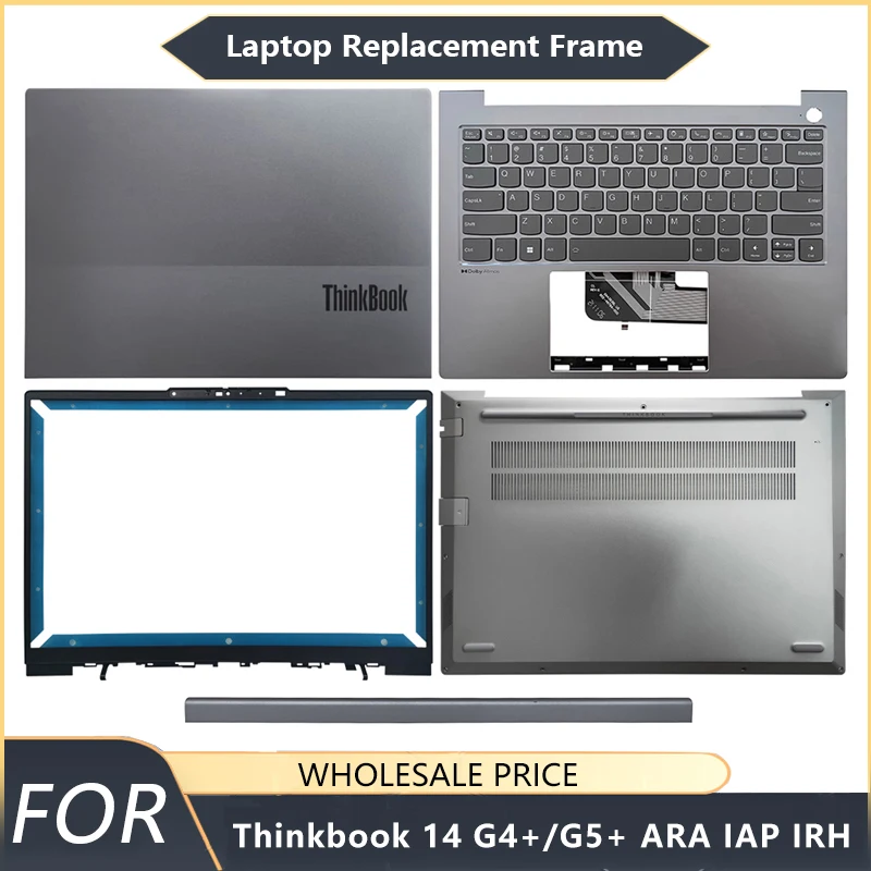

NEW For Lenovo Thinkbook 14 G4+/G5+ ARA IAP IRH Laptop LCD Back Cover Front Bezel Palmrest Bottom Case keyboard Hinges