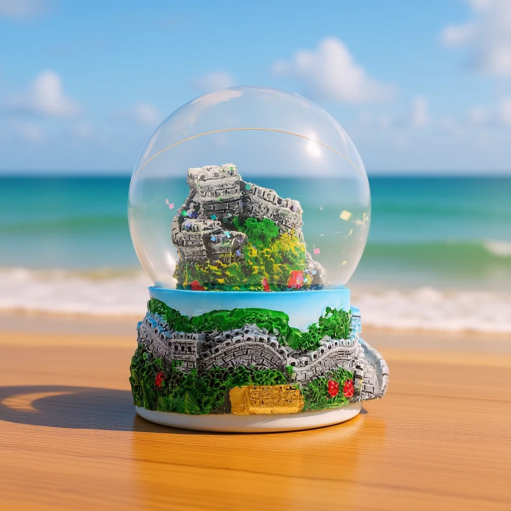 

1Pcs Great Wall Crystal Ball Craft Premium Resin Water Material Vivid Home Decor Living Room Bedroom Office Study Decoration