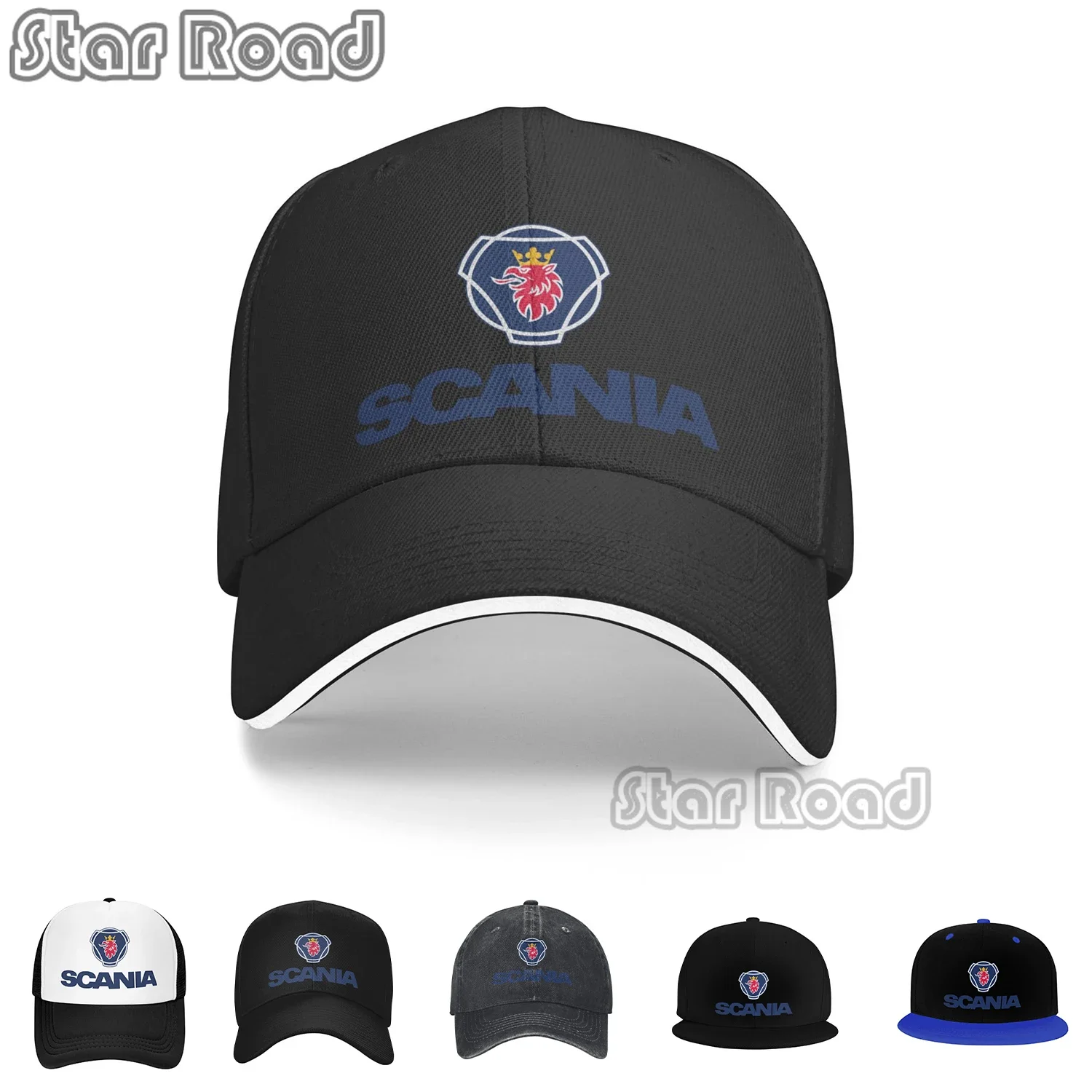 

New Arrivial SwedenBaseball Cap Saabs Scanias Logo Tennis Skate Trucker Hat Summer Couple Women Street Baseball Caps