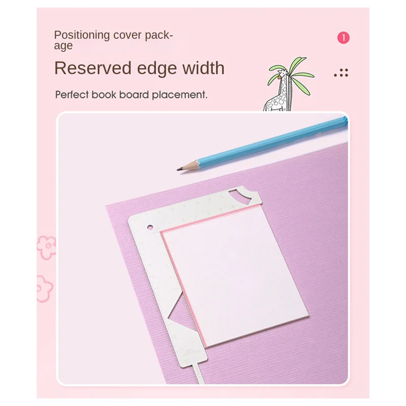 2025 New-5-In-1 Book Cover Guide Stainless Steel Metal Bookbinding Cover Tool For Scribe Marking Album Notebook Gauge Ruler Easy