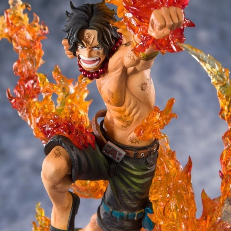 New One Piece Luffy Ace Boy Cartoon Anime Peripheral Character Doll Fire Fist Figure Model Tabletop Ornament Toy Birthday Gift