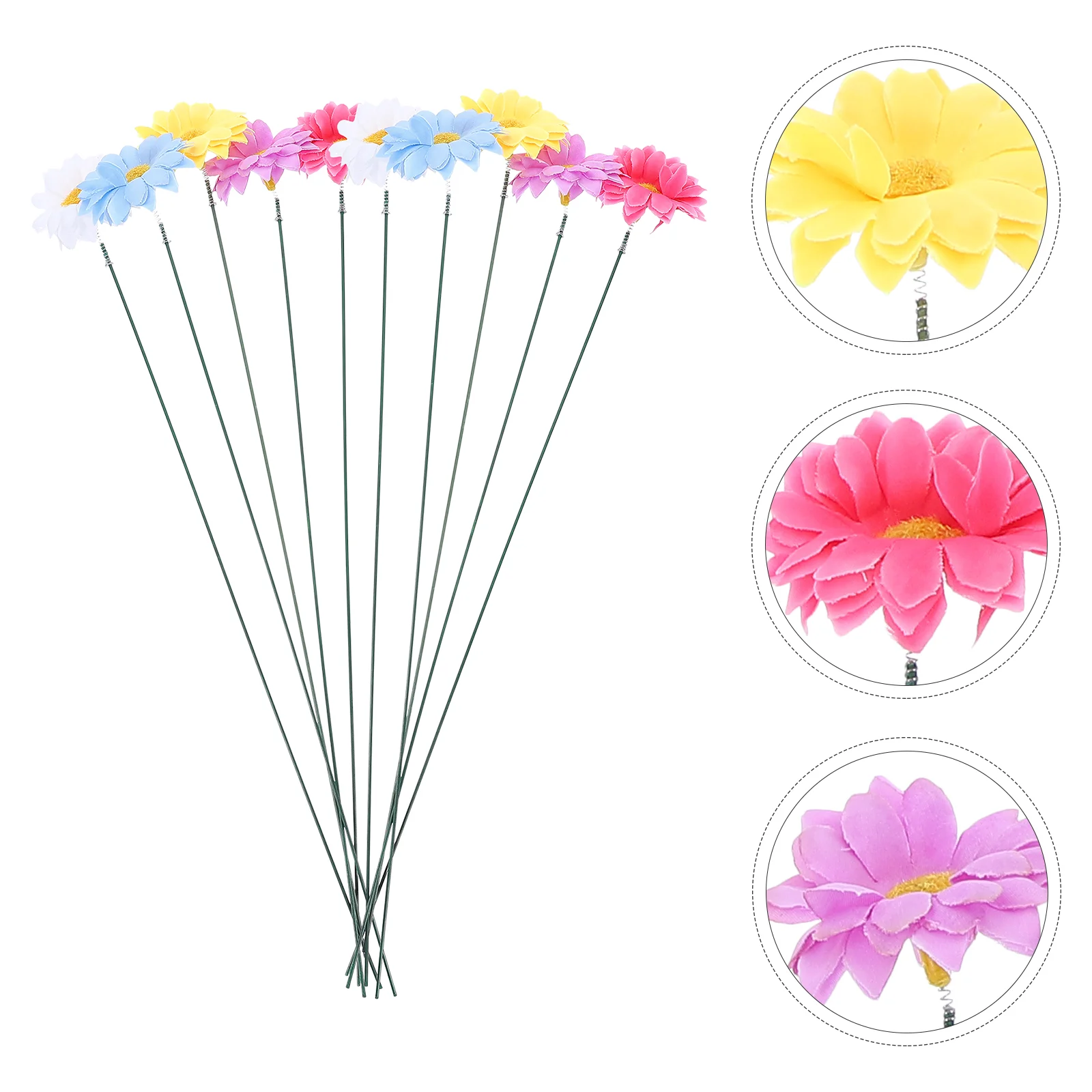 

10 Pcs Garden Decor Stakes Realistic Flower Decoration Lawn Outdoor Yard Display Plant Sign Gift Set G118 5 Pcs 2