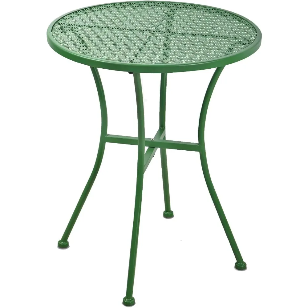 

Steel Metal Round Table for Outdoor Patio,Coffee Table (Green)