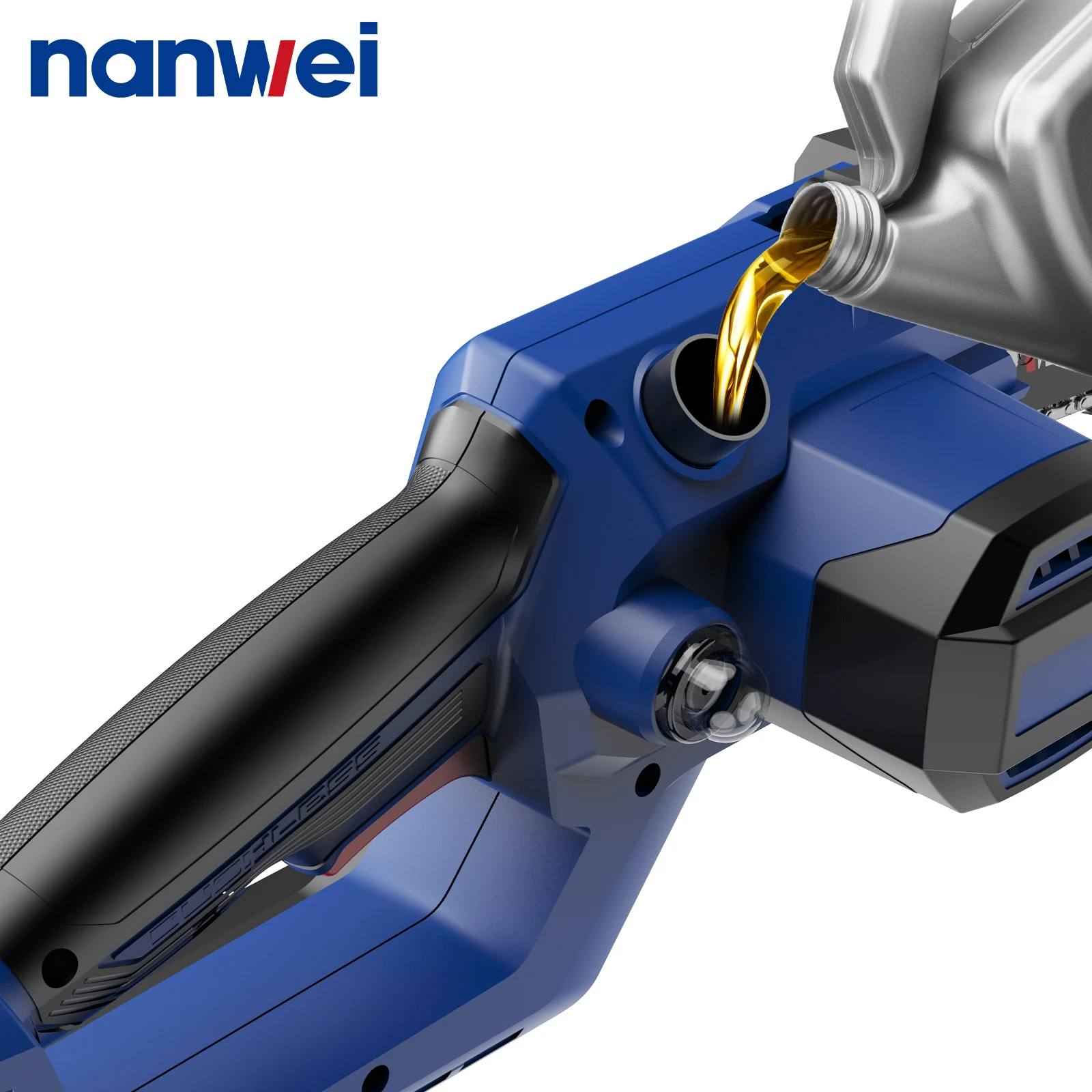 Nanwei 20V Brushless Industrial Electric Chain Saw DIY Set For 10\'\' Electric Woodworking Tool lumbering