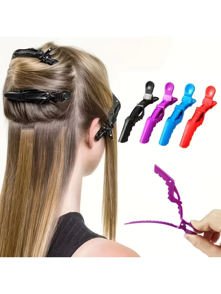 6Pcs/Set Alligator Hair Clip Hairdressing Clamps Plastic Hair Claw Professional Barber For Salon Styling Hairpins Hair Accessor
